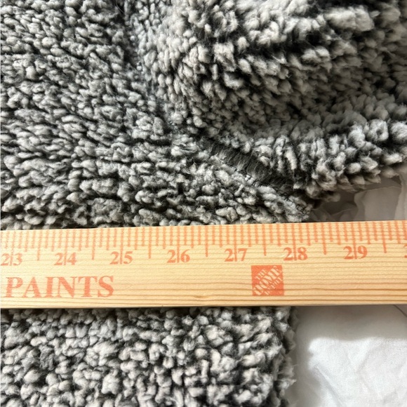 The Happy Company Gray Sherpa Hoodie. Very Soft Hoodie with Pockets. - Picture 11 of 15